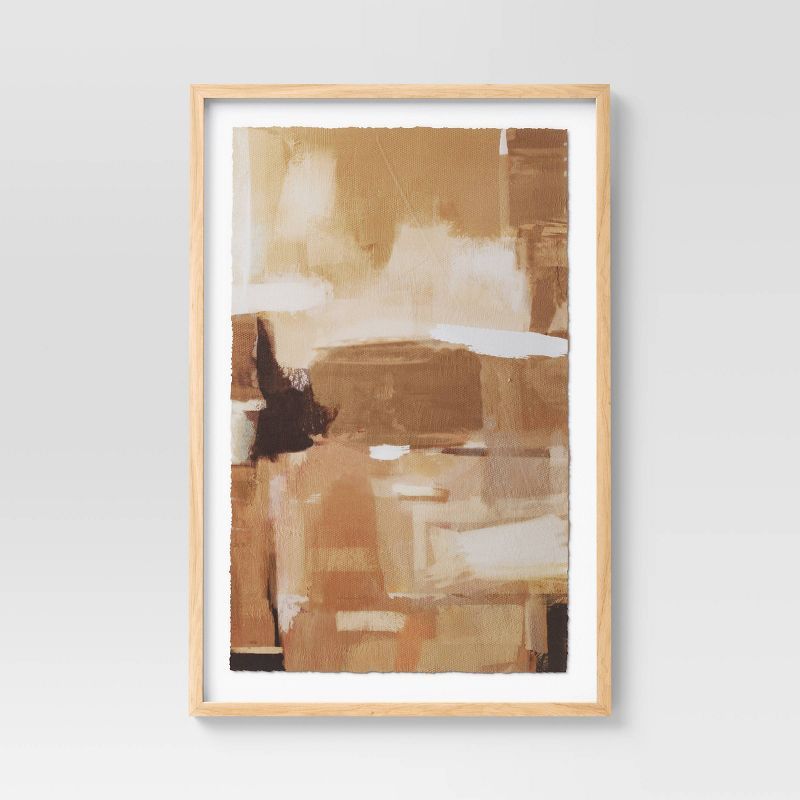 24" x 36" Pieced Abstract Framed Under Plexiglass Wall Poster Print - Threshold™ designed with ... | Target