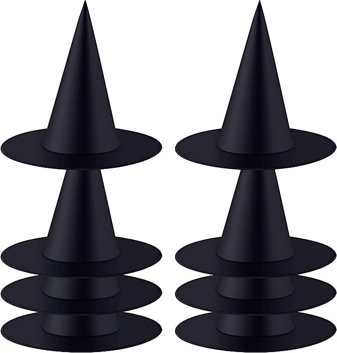 Halloween Witch Hat Witch Costume Accessory for Halloween Christmas Party, Black (8 Pieces) | Amazon (US)