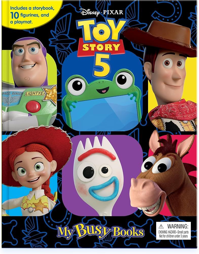 Disney / Pixar Toy Story 5 My Busy Books - Storybook, 10 figurines, playmat | Amazon (US)