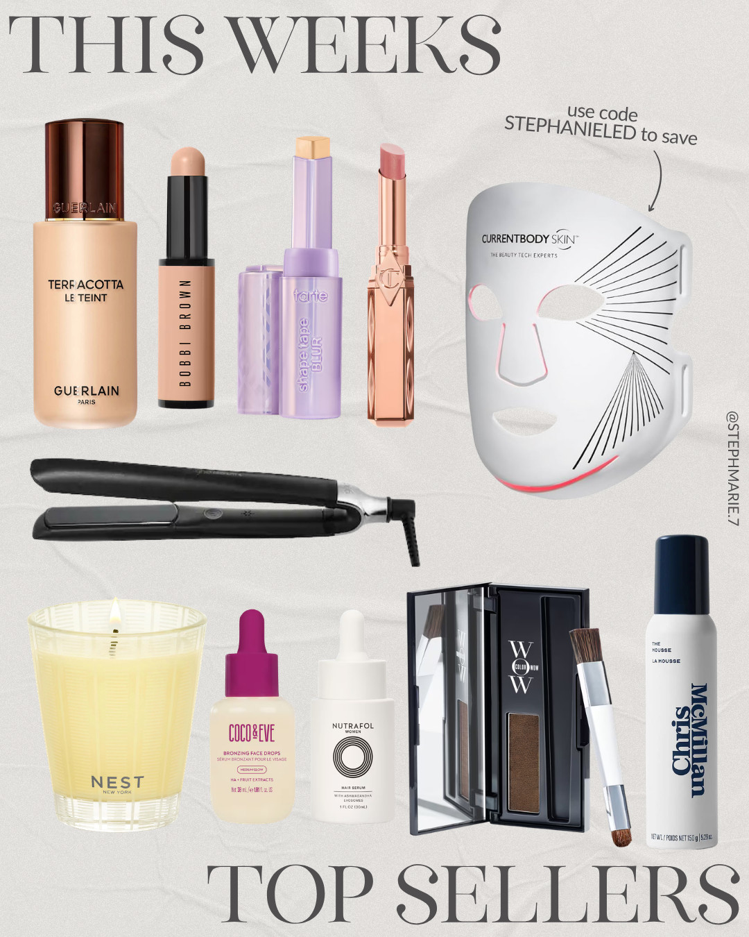 This week's top sellers according to you! This is one of my favorite candles for spring/summer. Plus save on my go-to red light mask withcode STEPHANIELED 

 #LTKSeasonal #LTKBeauty