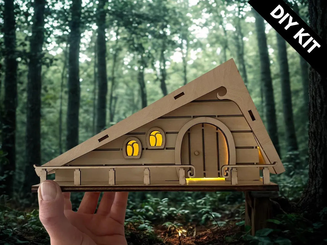 DIY Fairy House Kit - Wooden Fairy Garden House with Solar Roof - Alina | Etsy (Global)