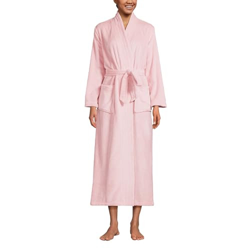 Lands' End Women's Cozy Plush Long Wrap Robe | Amazon (US)