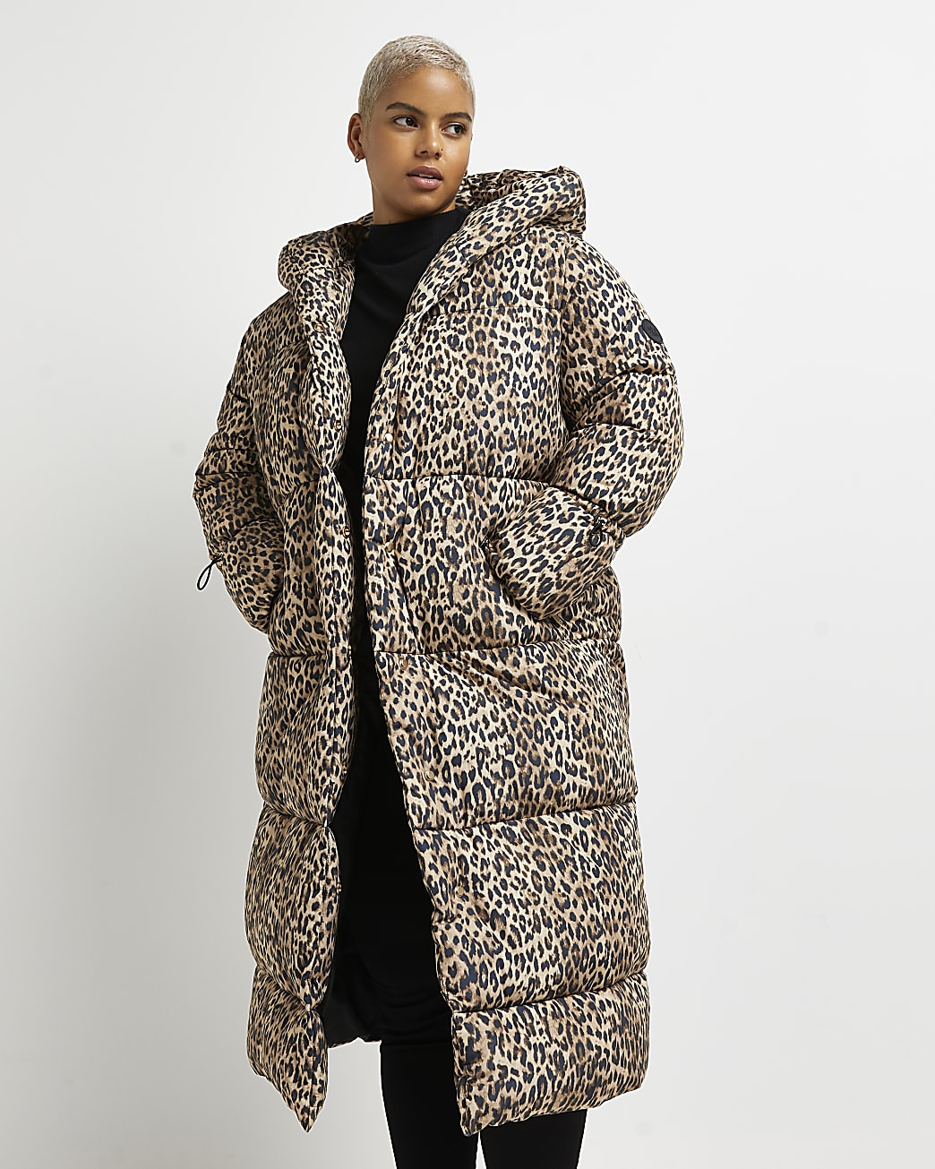 Plus brown leopard print puffer coat | River Island (UK & IE)