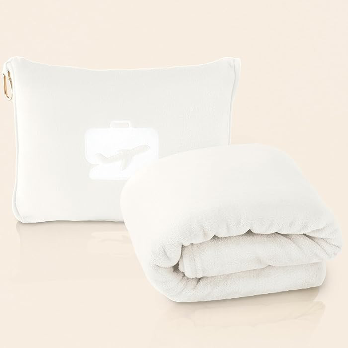 EverSnug Travel Blanket and Pillow - Ultra-Soft, Compact & Lightweight, 65x40 Inches, with Carry ... | Amazon (US)