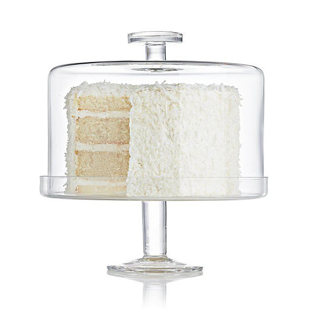 Footed Cake Stand with Dome + Reviews | Crate and Barrel | Crate & Barrel