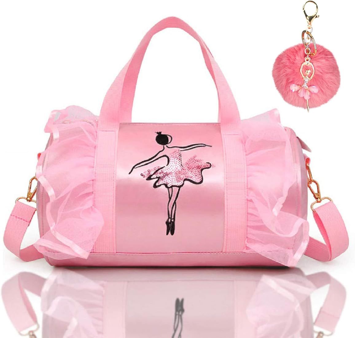 Cute Ballet Dance Bag KidsTutu Dress Dance Bag, Girls Personalized Waterproof Bag Ballerina Duffl... | Amazon (US)