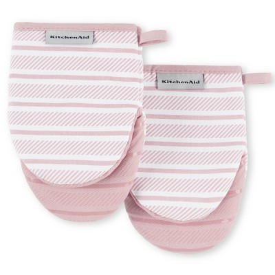 KITCHENAID Albany Mini Oven Mitt 2-Pack Set, Dried Rose, 5.5"x8" | Target