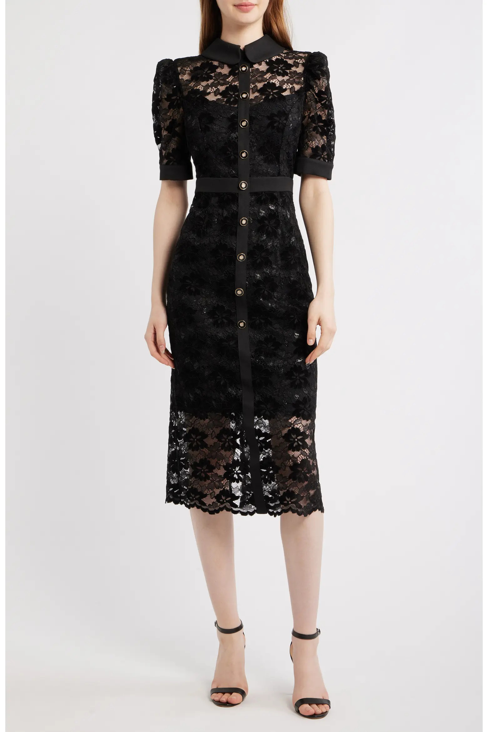 Lace Midi Shirtdress (Women) | Nordstrom | Nordstrom