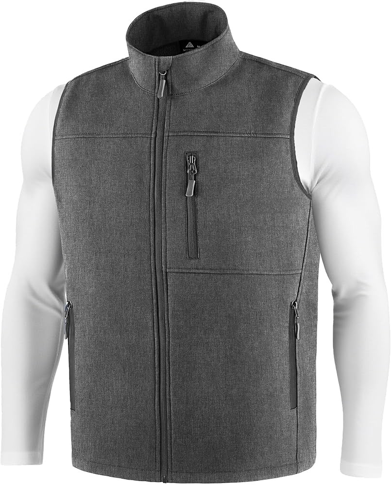 Mens Waterproof Golf Vest Fleece Lined Warm Ｏuterwear Softshell Windproof Sleeveless Lightweigh... | Amazon (US)