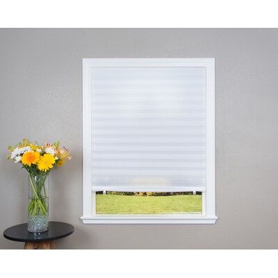 Redi Shade 36-in x 72-in White Paper Light Filtering Cordless Pleated Shade | Lowe's