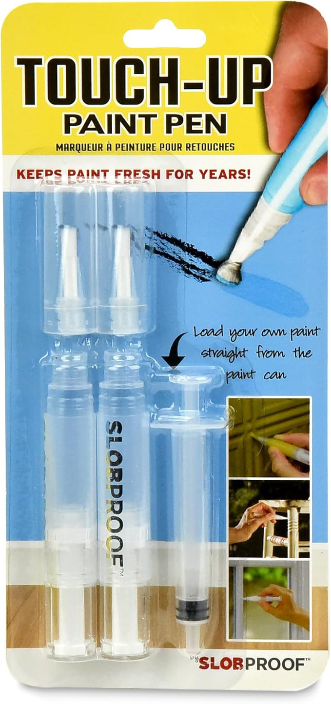 Slobproof Touch-Up Paint Pen | Fillable Paint Brush Pens for Interior Paint Touch Ups to Drywall,... | Amazon (US)