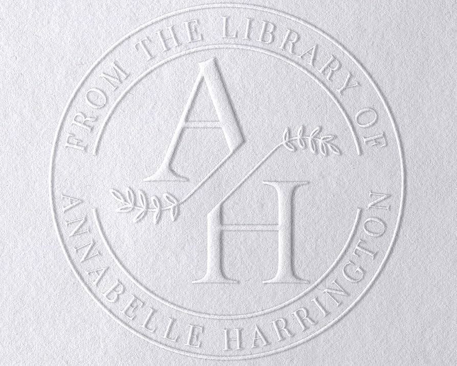 from The Library of | Ex Libris | Floral Book Stamp | Personalized Teacher Stamp | Custom Library... | Amazon (US)