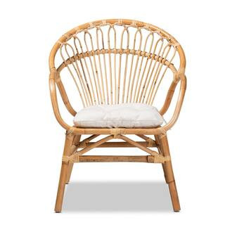 bali & pari Benicia Natural Rattan Dining Chair 210-12704-HD - The Home Depot | The Home Depot
