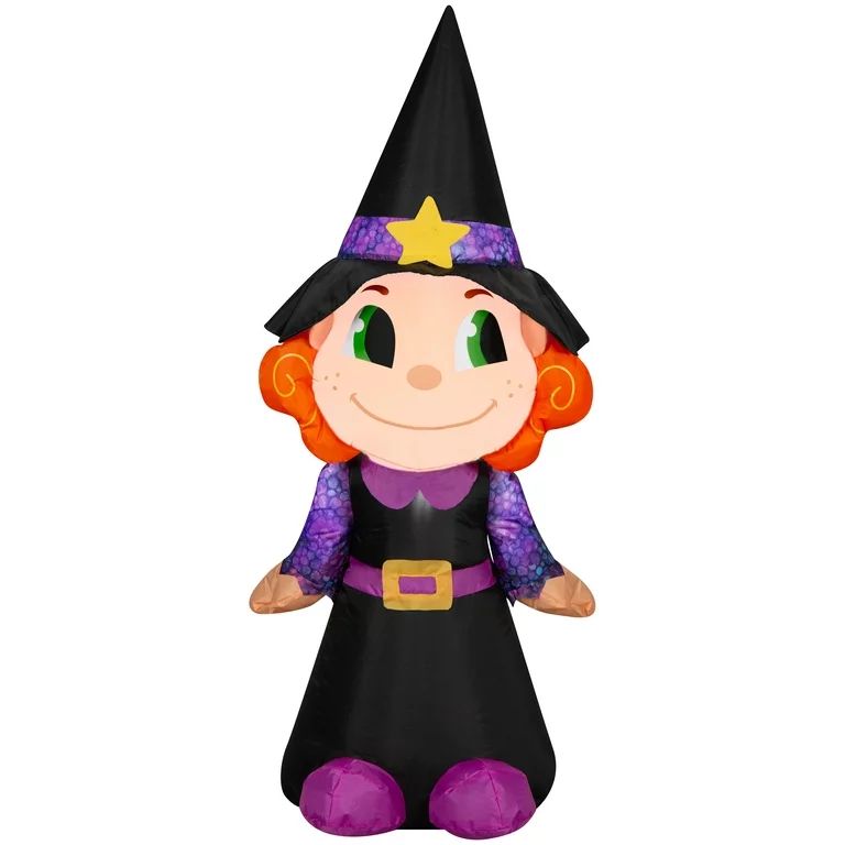 Halloween Airblown Inflatable, Cute Witch, 4', by Way To Celebrate | Walmart (US)