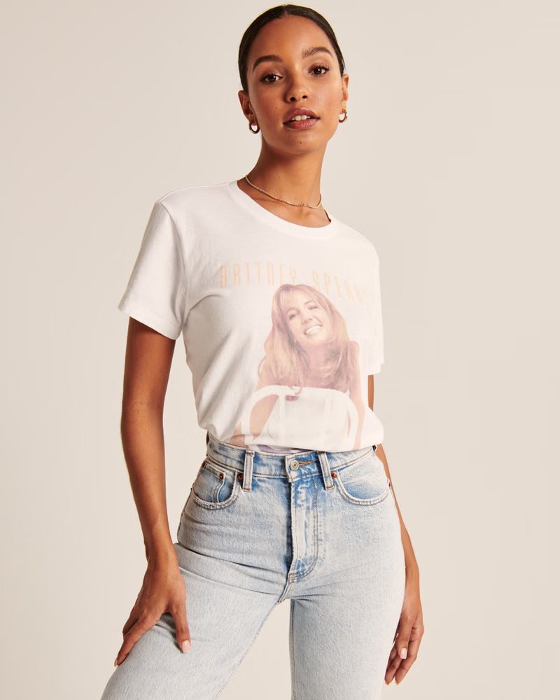 Women's Britney Spears Relaxed Graphic Tee | Women's Clearance | Abercrombie.com | Abercrombie & Fitch (US)