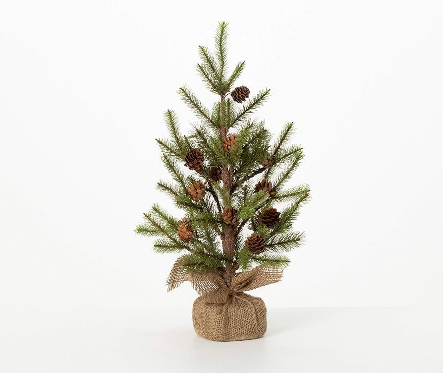 18" H Sullivans Small Pinecone Tree in Burlap, Artificial Trees, Mini Christmas Trees, Christmas ... | Amazon (US)
