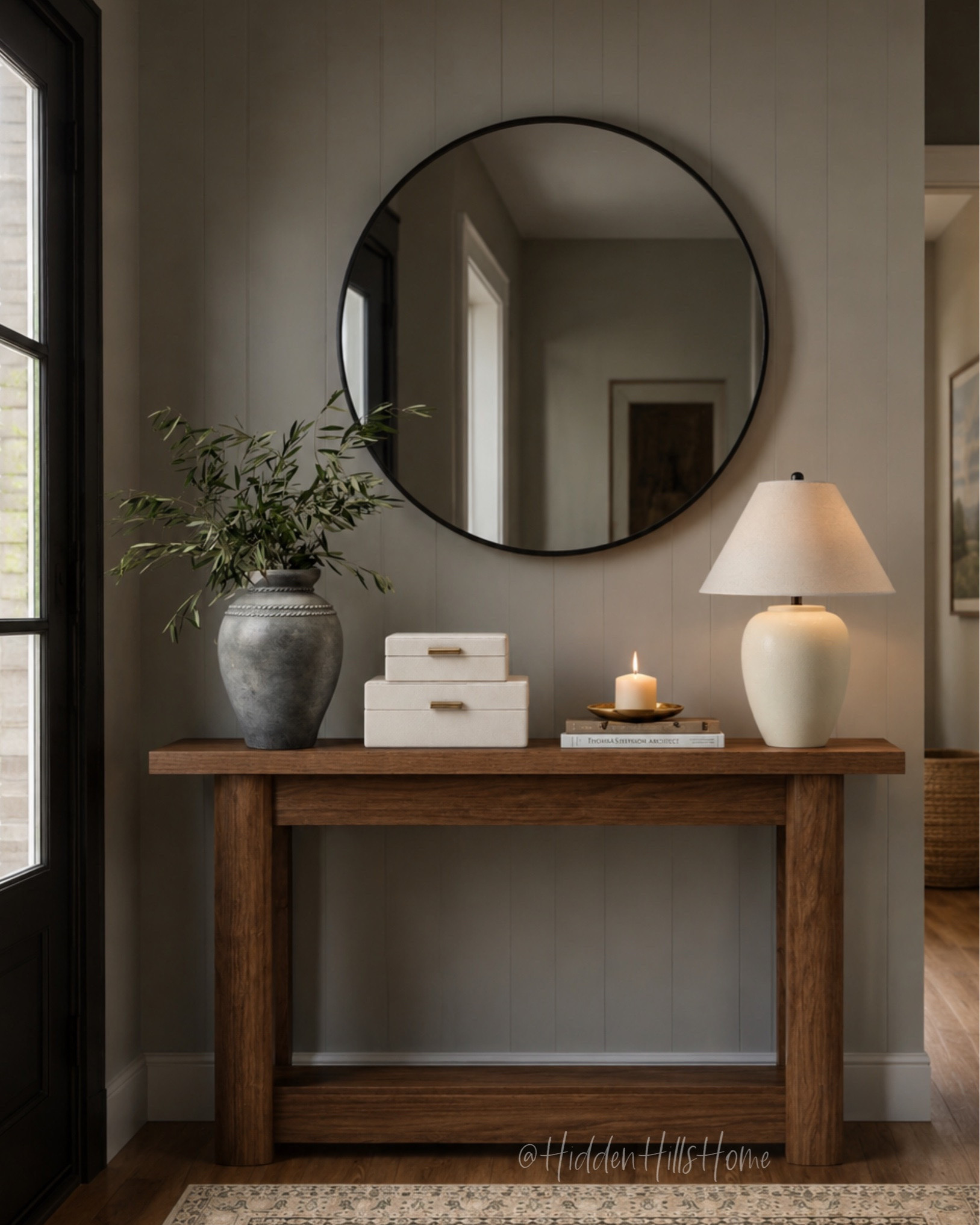 Entryway decor, console table, entryway mood board, home decor ideas, home inspiration
Wall color is SW Garden Gate

#LTKHome #LTKSaleAlert #LTKSeasonal