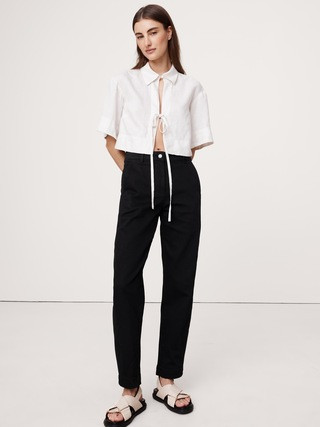 The Weekender Slim Barrel-Leg Pant | Banana Republic (US)