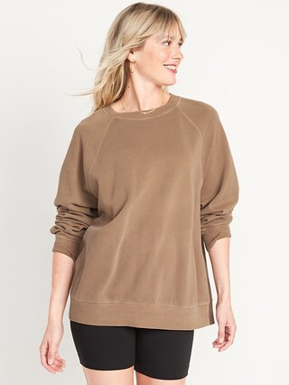 Oversized Vintage Tunic Sweatshirt for Women | Old Navy (US)