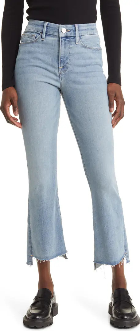 Le Crop Mini Bootcut Stagger Raw Hem Jeans | Nordstrom