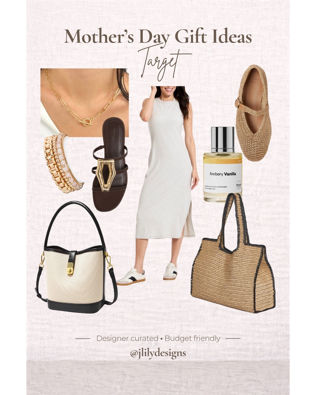 Here’s the Mother’s Day gift ideas for when you want to get out and do something fun! Comfy/cute dress, sandals, dressy casual shoes and sneakers, summertime purses, amber vanilla (I mean if that doesn’t smell like summer, I don’t know what does) and necklace/ bracelet. 

#targetgiftideas #cutecasual clothes #handbags #targetshoes

#LTKmomlife #LTKMothersDay #LTKSaleAlert
