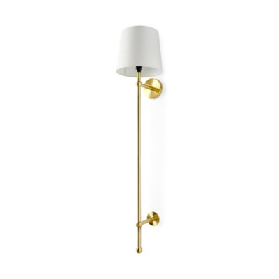 Mercana Chester Metal and Cream Fabric Shade Wall Sconce | Ashley | Ashley
