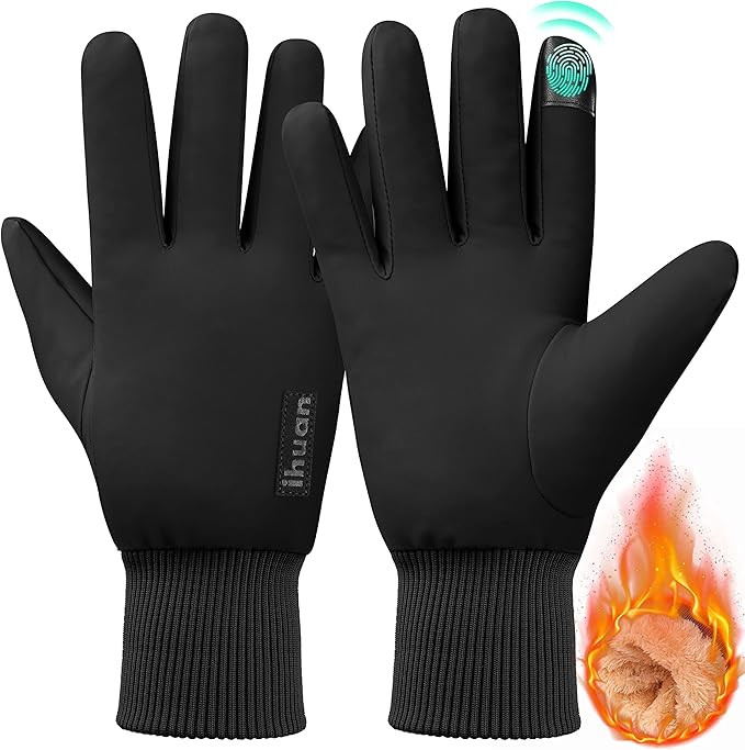 ihuan Winter Gloves for Men Women - Cold Weather Gloves for Running Cycling, Waterproof Snow Warm... | Amazon (US)