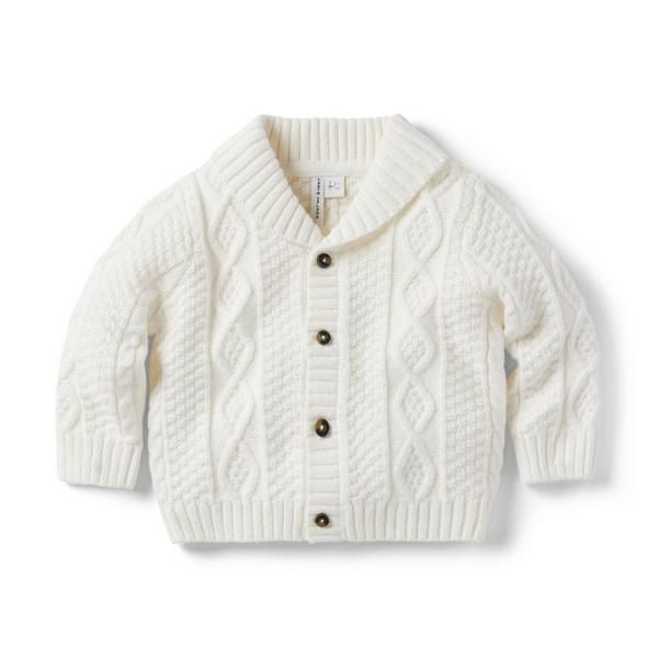 Baby Cable Knit Shawl Collar Cardigan | Janie and Jack