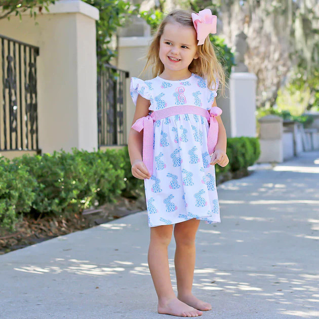 Blue Easter Elegance Avery Dress | Classic Whimsy
