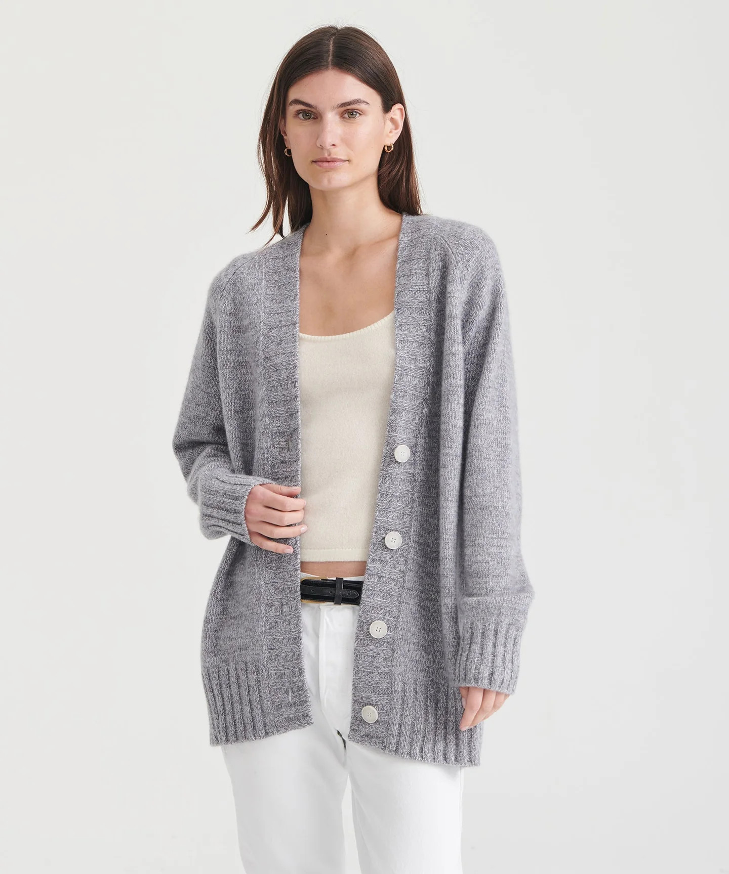 Marled Reclaimed Cashmere Cardigan | NAADAM