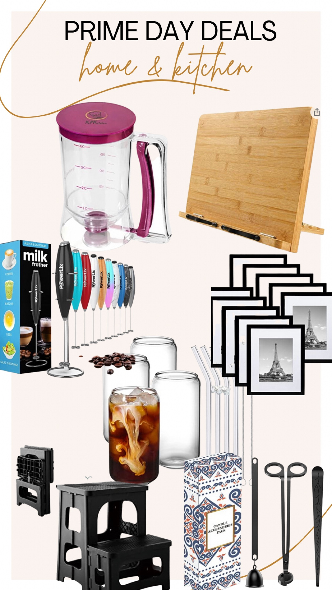 Prime day deals! Home & kitchen 

#batterdispenser #cookbookholder #frames #glasses #stool #frother #candle

#LTKsalealert #LTKbump #LTKunder100