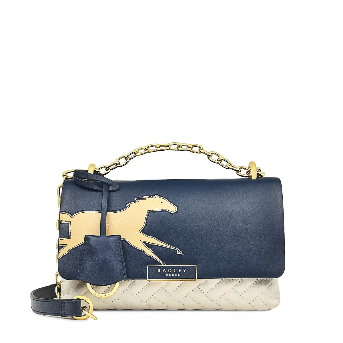 Radley London Women's Kentucky Derby Small Flapover Shoulder - Navy