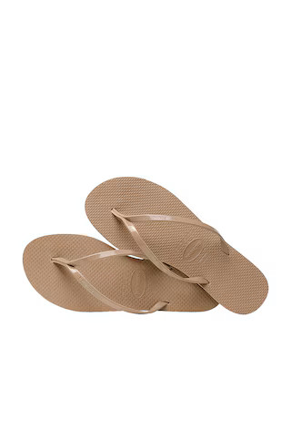 Havaianas You Metallic Slim Summer Bliss Flip Flop in Rose Gold from Revolve.com | Revolve Clothing (Global)