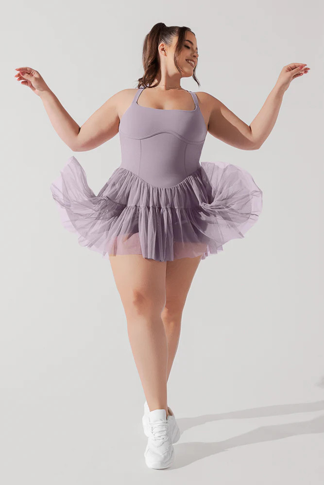 Corset Pirouette Dress - Dusty Mauve | POPFLEX