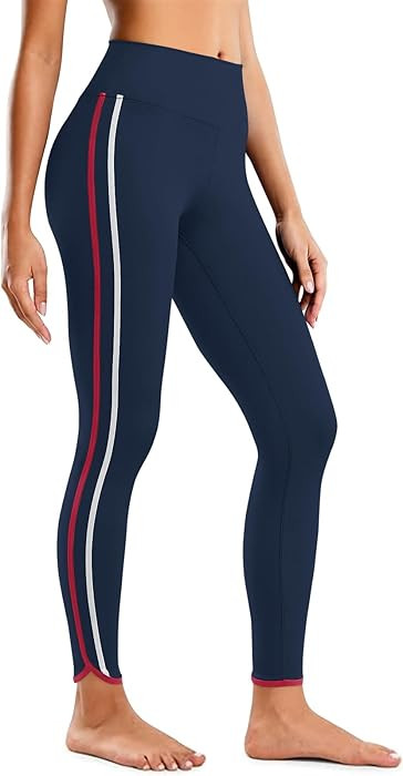 Aoysky Womens Buttery Soft Workout Leggings 25" Side Stripes High Waisted Full Length Yoga Leggin... | Amazon (US)