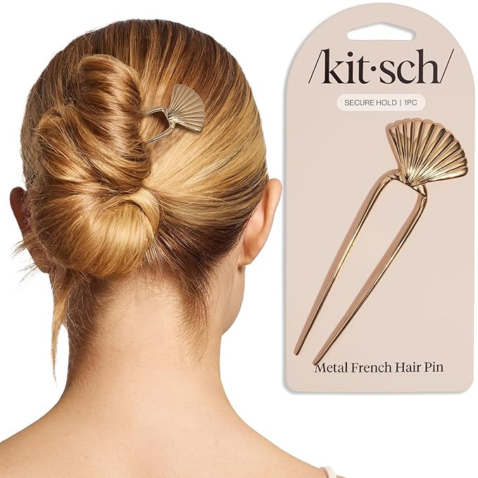Kitsch French Hair Pins for Women – Elegant & Durable Metal French Pin for Updos, Chignon, Buns... | Amazon (US)