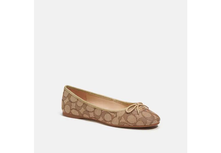 Alina Ballet In Signature Jacquard | Coach Outlet