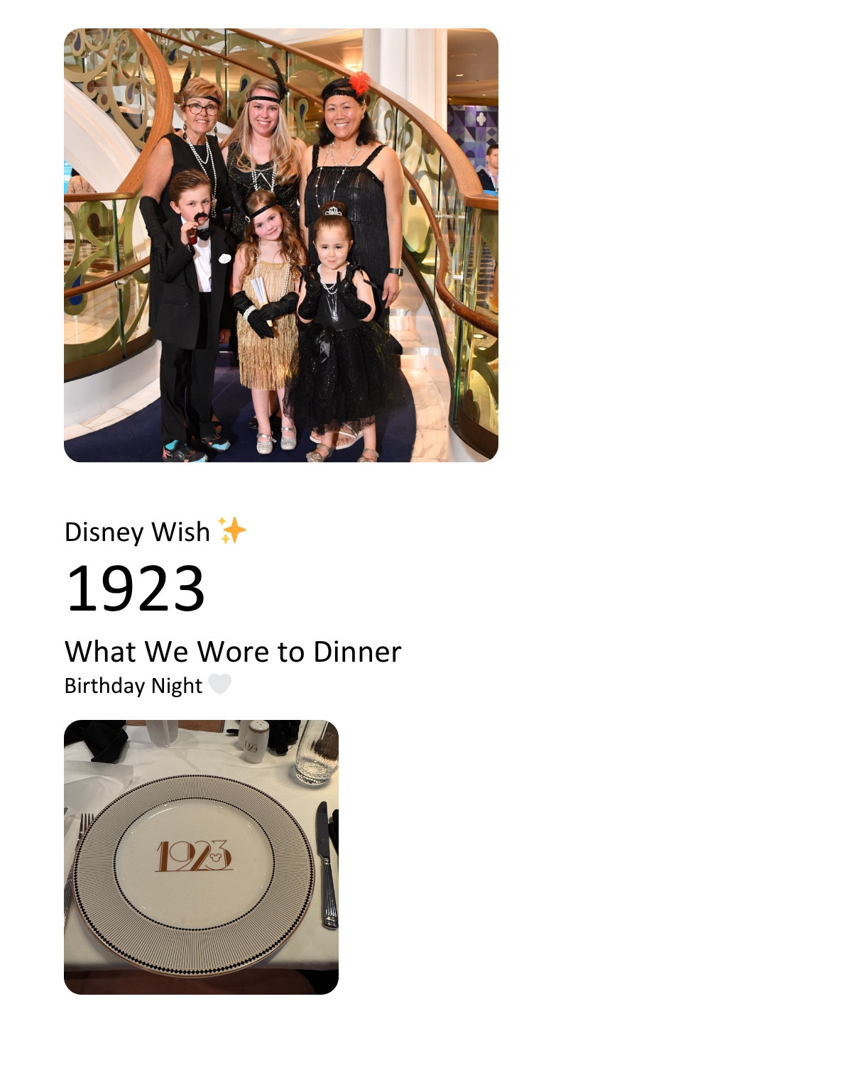 1923 on the Disney Wish 🤍✨

One of my favorite nights from the trip—celebrating his birthday, dressing up a little extra, and still keeping everyone comfortable (which is always the goal 🙌)

I loved how these outfits came together—dressy enough for 1923 but still practical for real life with kids 👏

Everything is linked here if you’re planning a Disney Wish cruise or just love a “dress up but make it functional” moment ✨

And this was just one night… I’ll be sharing what we wore to the other restaurants on the Disney Wish next 🤍

#LTKTravel #LTKKids #LTKgrwm