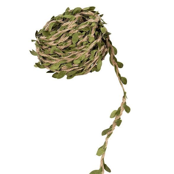 Juvale Jute Burlap Vine Twine with Artificial Leaves Garland for DIY Crafts and Decor (4 Rolls) | Target