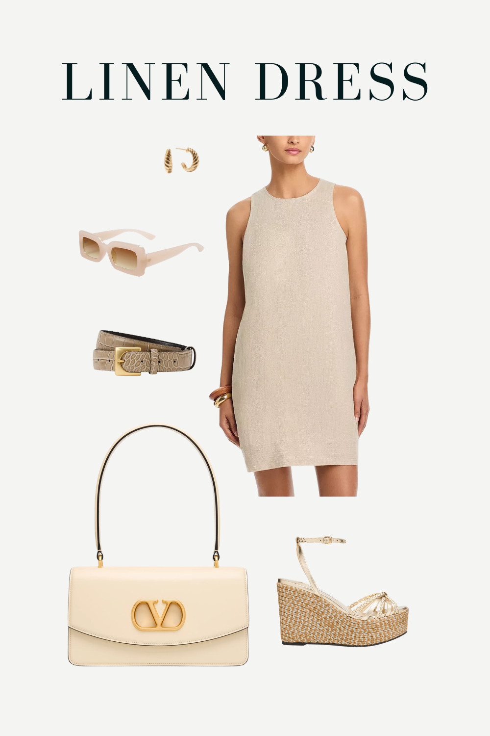 Linen dress monochrome outfit! Perfect for spring and summer.  

 #LTKmomlife #LTKSeasonal #LTKOver40