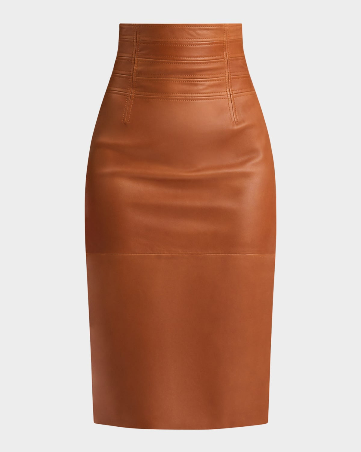 Piper Leather Midi Skirt | Neiman Marcus