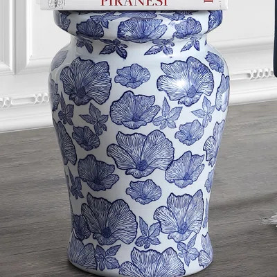 Wilde Poppies Ceramic Garden Stool Charlton Home® | Wayfair North America