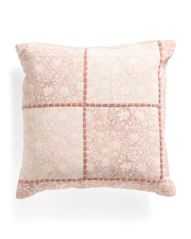 22x22 Block Print Feather Filled Pillow | Marshalls