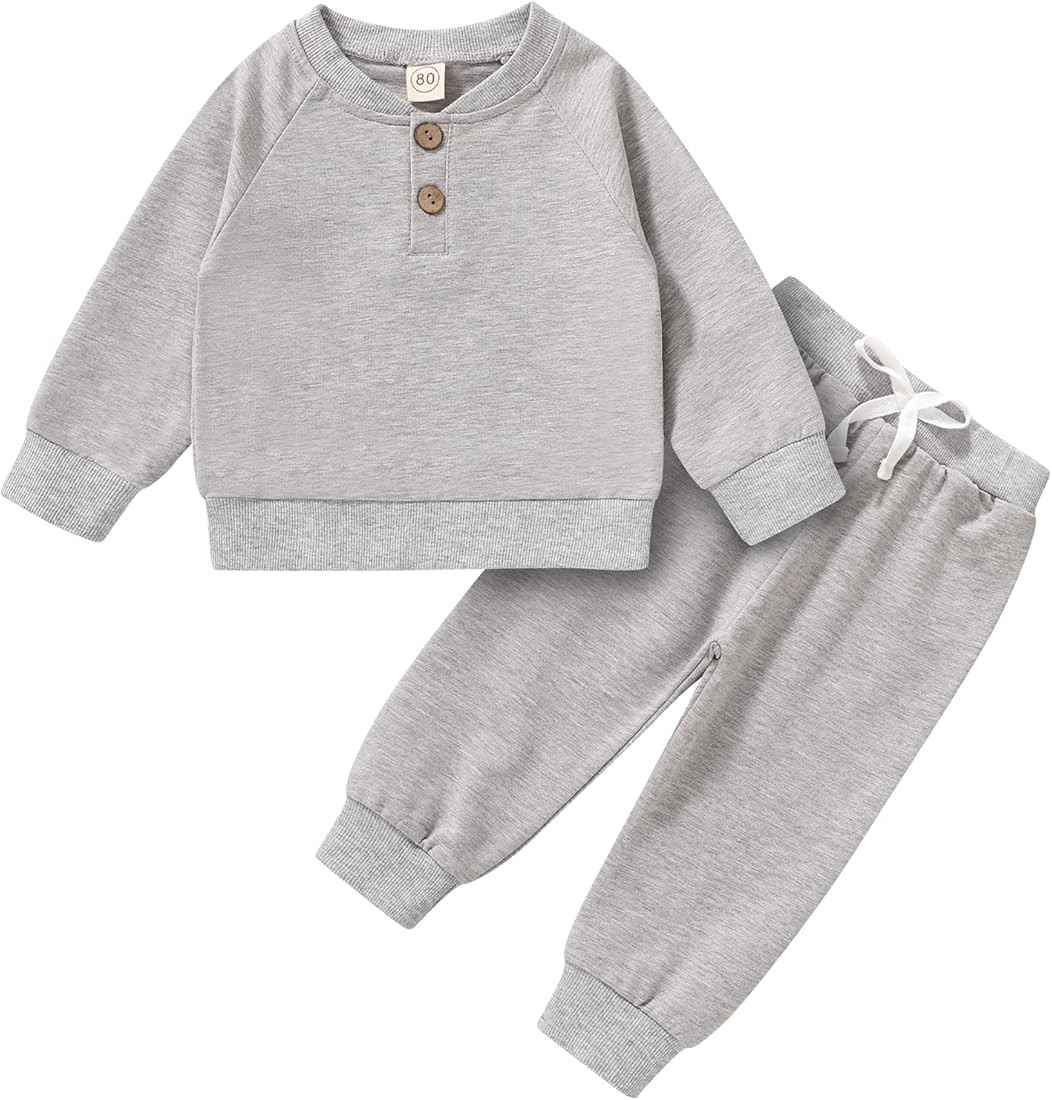 Toddler Baby Boy Clothes Fall Long Sleeve Sweatshirt and Pants Winter Outfits Set for Boys Sweats... | Amazon (US)