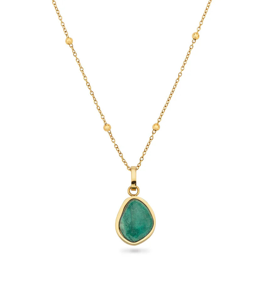 Jade Stone Necklace (Gold) | Abbott Lyon