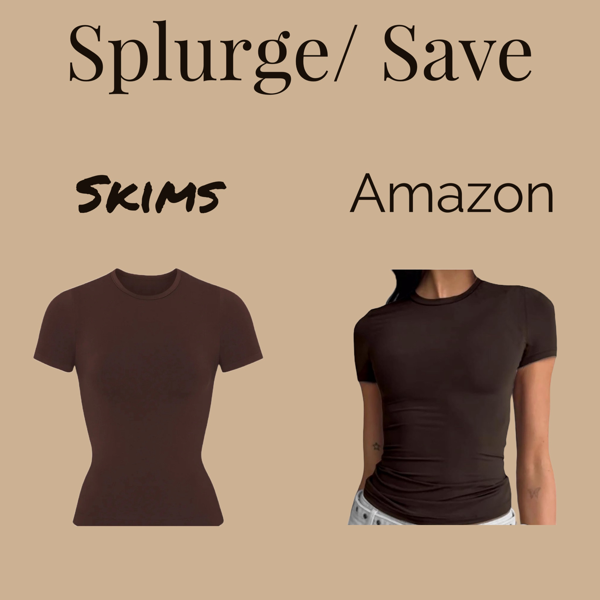 Skims basic tee dupe and in my opinion, the Amazon tee is even better with a bigger color selection and slightly thicker stretchier fabric so they’re not as see through as skims ! 

#LTKstyletip #LTKsalealert #LTKfindsunder50