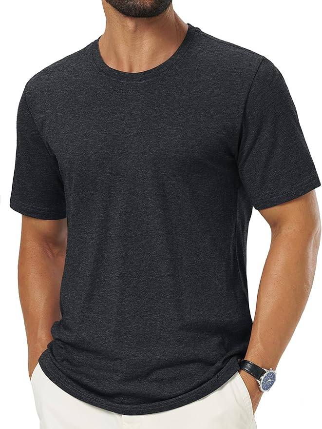 Cotrasen Men's Shirts Cotton Short Sleeve Casual Crew Neck Summer T-Shirts | Amazon (US)