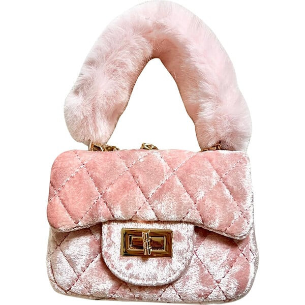 Velvet Little Lady Purse, Pink | Maisonette