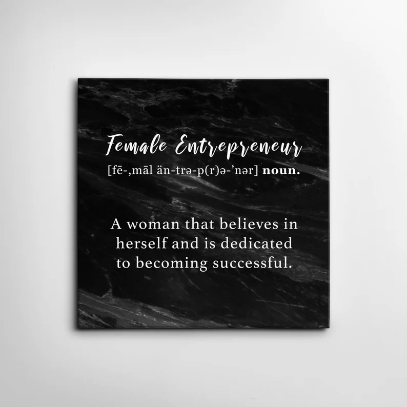 CANVAS ART  Female Entrepreneur Definition Marble | Etsy | Etsy (US)