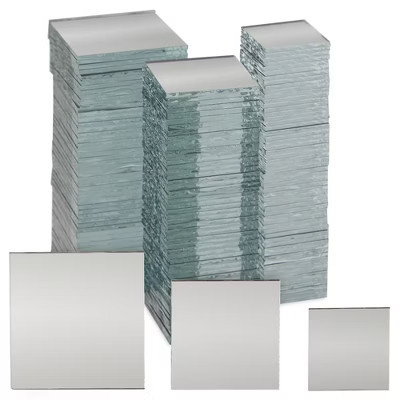 Juvale 150 Pieces Square Mirror Tiles for Centerpieces, Small Glass Mirrors for Crafts, DIY Decorations, 3 Sizes | Target